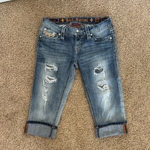 Rock Revival Women's Faded Blue Cropped Jeans